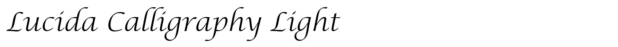 Lucida Calligraphy Light image